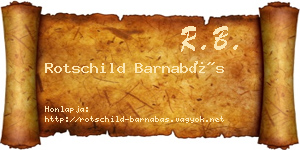 Rotschild Barnabás névjegykártya